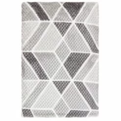 B&M Simply Geo Waffle Throw - Grey -B&M 394917 simply geo waffle throw grey 2
