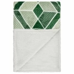 B&M Simply Geo Waffle Throw - Green -B&M 394920 simply geo waffle throw green 3