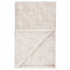 B&M Simply Two Tone Teddy Throw - Natural -B&M 394924 simply two tone teddy throw natural 3