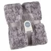 B&M Simply Two Tone Teddy Throw - Grey -B&M 394926 simply two tone teddy throw grey