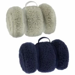 B&M Simply Teddy Navy Rolled Throw -B&M 394930 394931 teddy throw group