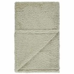 B&M Simply Teddy Sage Rolled Throw -B&M 394930 teddy throw sage 4