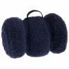 B&M Simply Teddy Navy Rolled Throw -B&M 394931 teddy throw navy