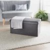 B&M Velvet Storage Box - Grey -B&M 395861 velvet storage box grey 2