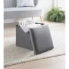 B&M Square Storage Cube - Grey -B&M 395863 square cube grey