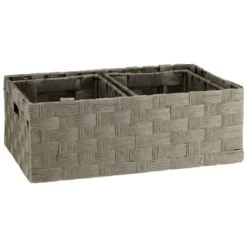 B&M Caen Set Of 3 Paper Rope Baskets - Grey -B&M 395868 caen set of 3 paper rope baskets grey