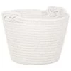 B&M Cara Rope Basket With Handle - White -B&M 395873 cara rope basket with handle white