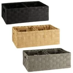 B&M Caen Set Of 3 Paper Rope Baskets - Black 11 B&M Caen Set Of 3 Paper Rope Baskets - Black -B&M 395883 395868 395869 caen set of 3 paper rope baskets group 1