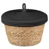 B&M Kendall Basket With Lid - Black -B&M 395974 kendall basket with lid black 2