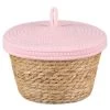 B&M Kendall Basket With Lid - Pink -B&M 395976 kendall basket with lid pink 2