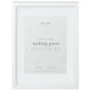 B&M A4 New York Box Photo Frame - White -B&M 396444 new york box frame mounted a3 white