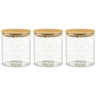 B&M Printed Glass Bamboo Storage Jars 3pc 6 B&M Printed Glass Bamboo Storage Jars 3pc - Image 4