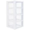 B&M White 4 Tier Drawers 1 B&M White 4 Tier Drawers -B&M 397930 white 4 tier drawers 3