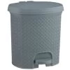 B&M Knit Peddle Bin - Grey -B&M 400123 grey knit peddle bin 2